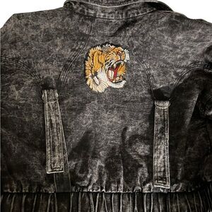 Embroidered Tiger Denim Jacket